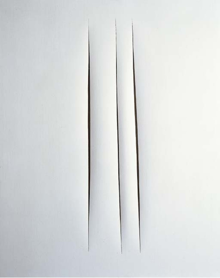 Spatial concept, waiting by Lucio Fontana