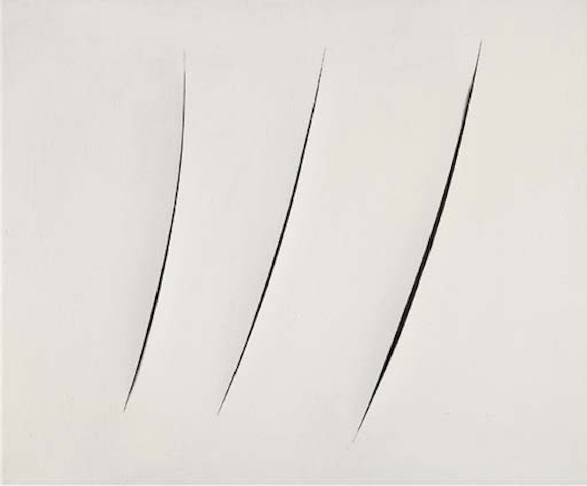 Spatial concept, waiting by Lucio Fontana