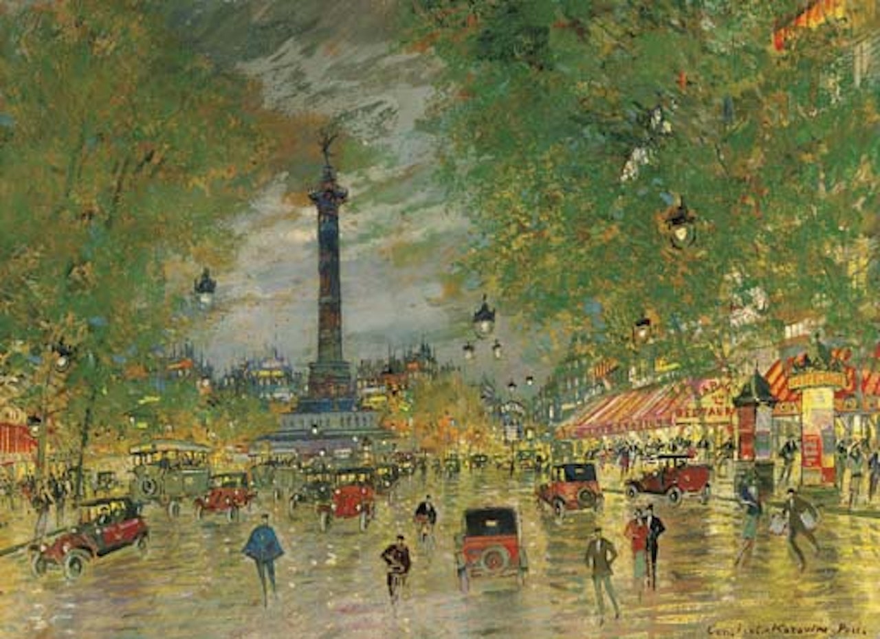Place de la Bastille, Paris by Konstantin Alekseevich Korovin