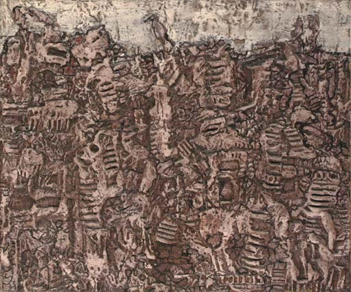 Paysage aux oiseaux perches by Jean Dubuffet