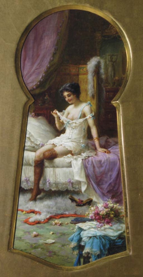 Through the keyhole by Hans Zatzka