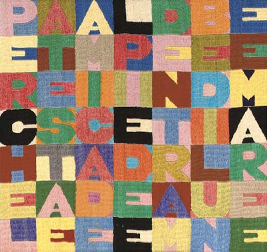 Perche la testa e amica del piede ed entrambe di lunee e maree by Alighiero Boetti