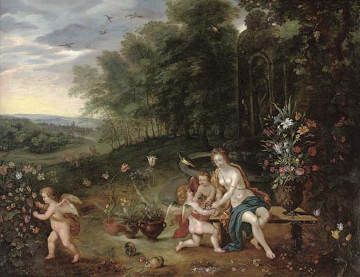Allegory of spring by Jan Brueghel the Younger