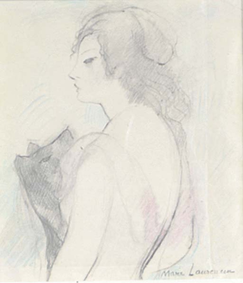 Jeune fille avec chien by Marie Laurencin
