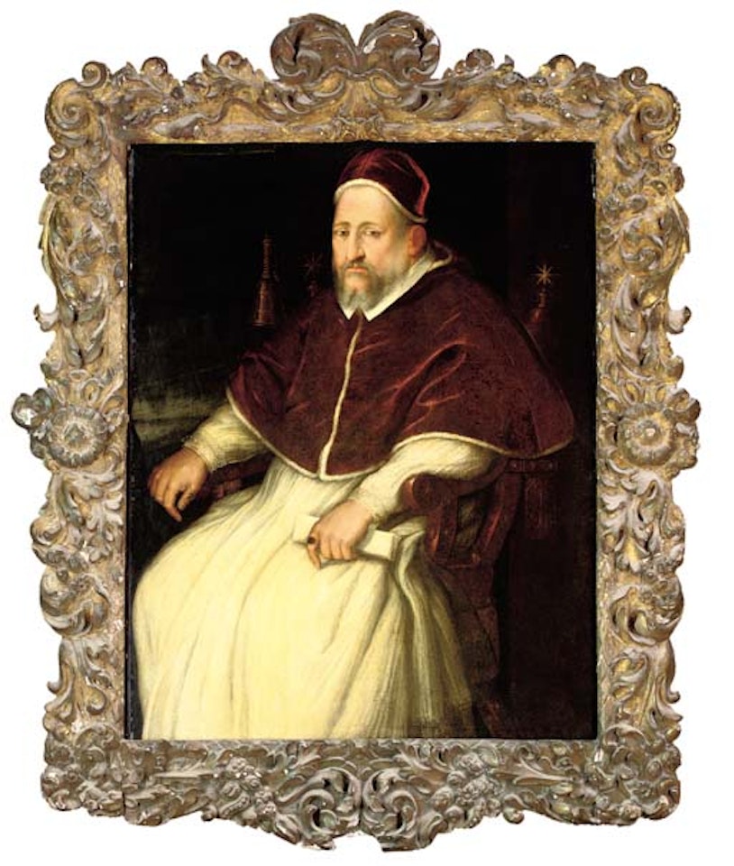 Portrait of Pope Clement VIII, seated by Roman School