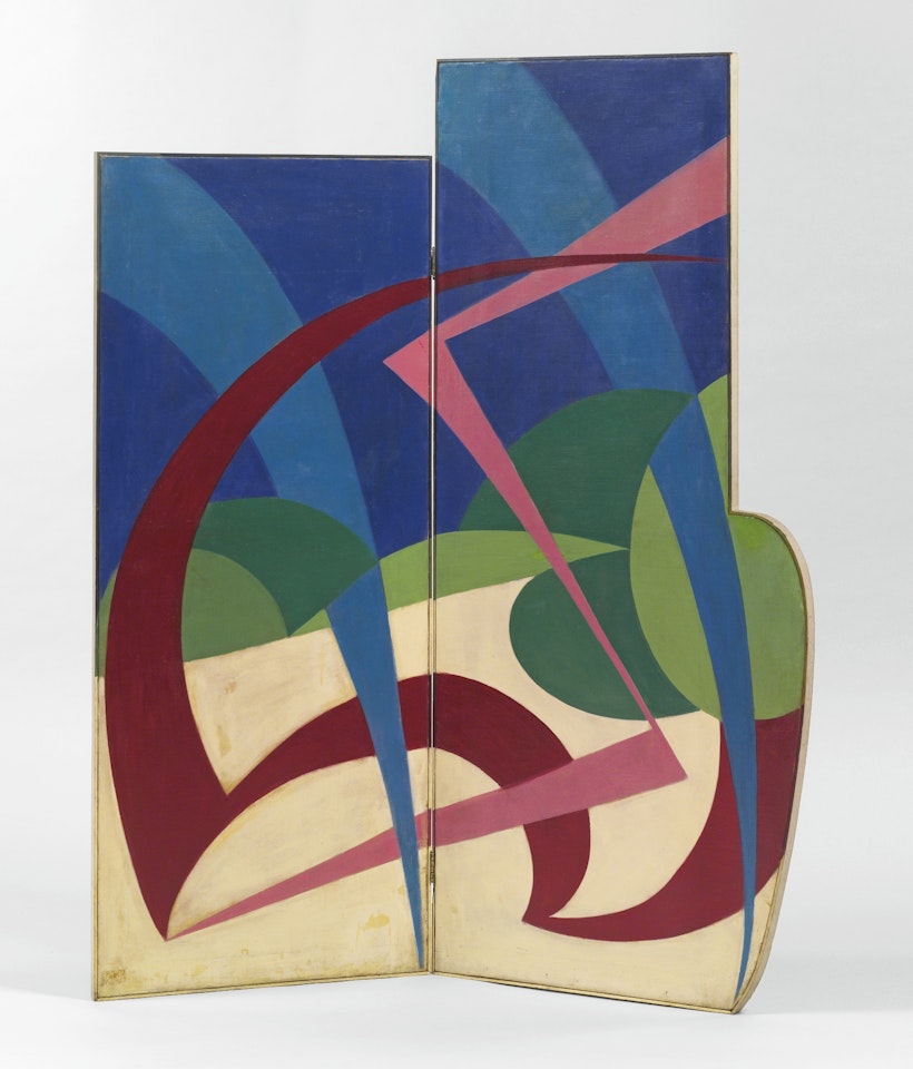 PARAVENTO CON LINEA DI VELOCITÀ (SCREEN WITH SPEEDLINES) by Giacomo Balla