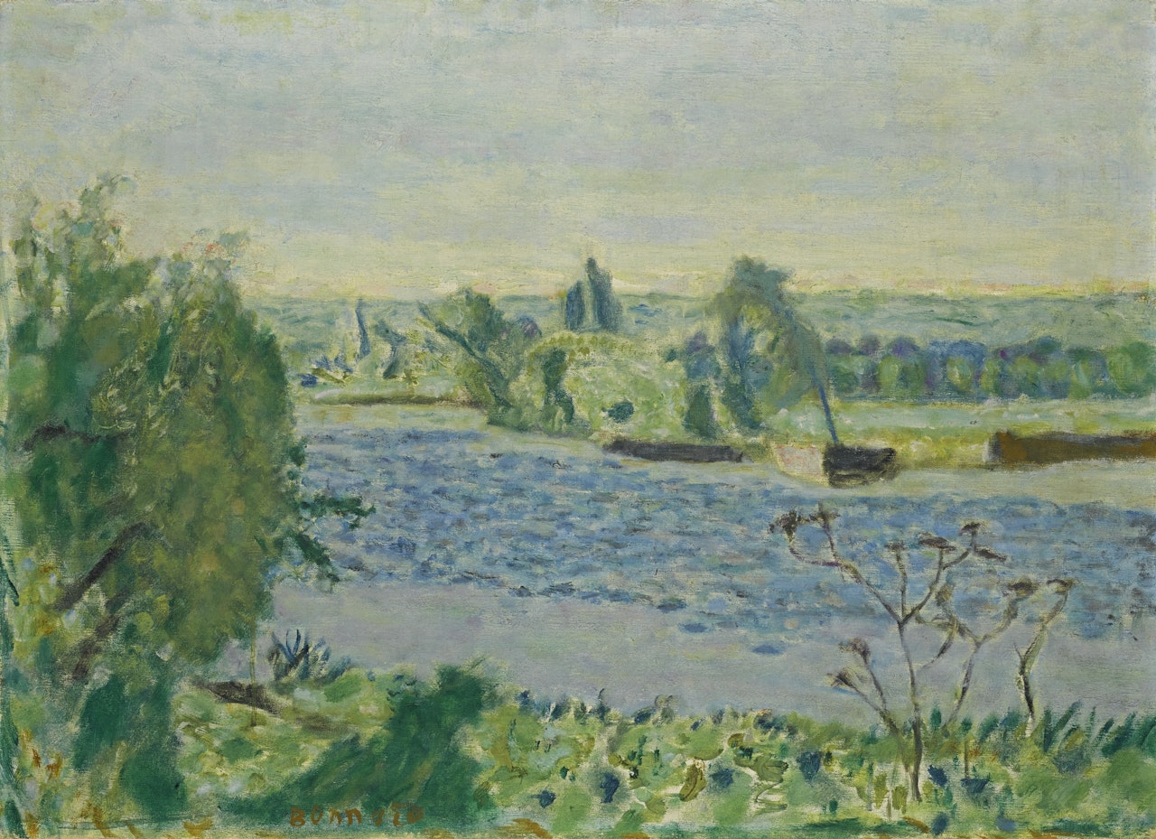 MATIN BLEU OU PETITE RIVIÈRE by Pierre Bonnard