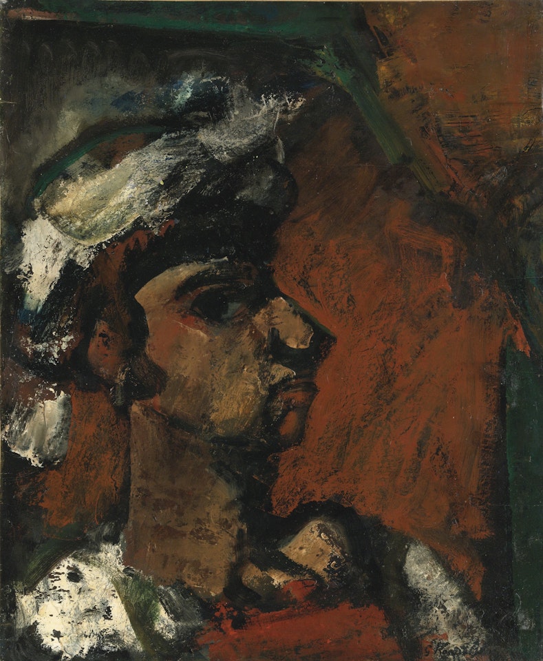 FEMME AU CHAPEAU BLANC by Georges Rouault