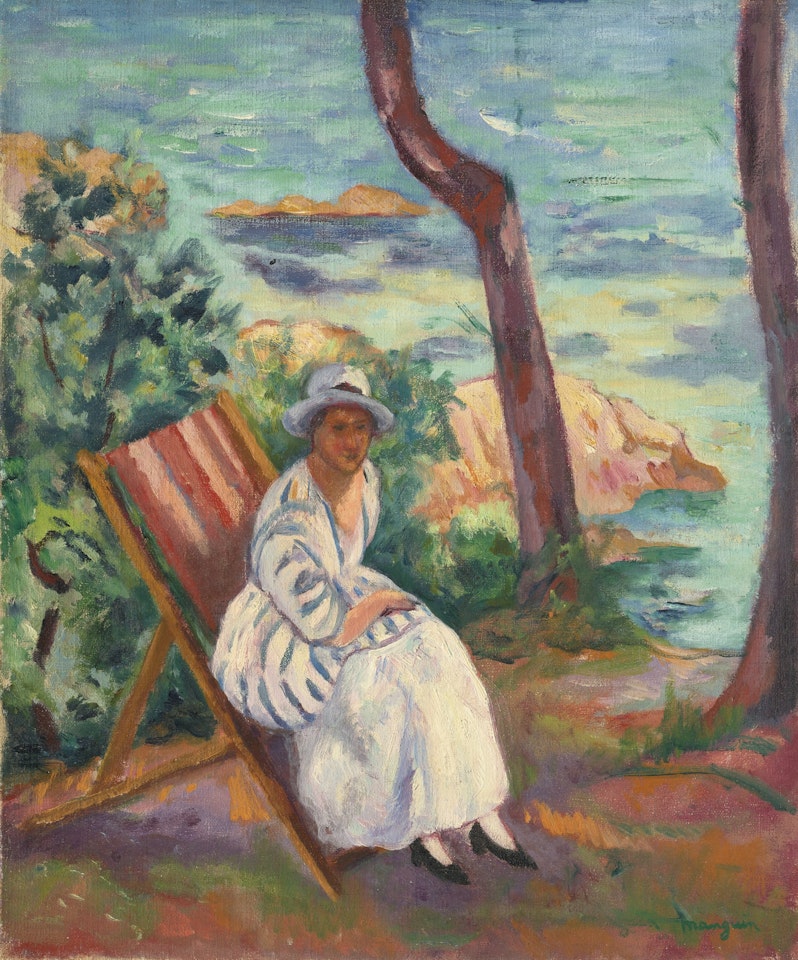 JEANNE DANS UN TRANSAT À L'OUSTALET by Henri Manguin