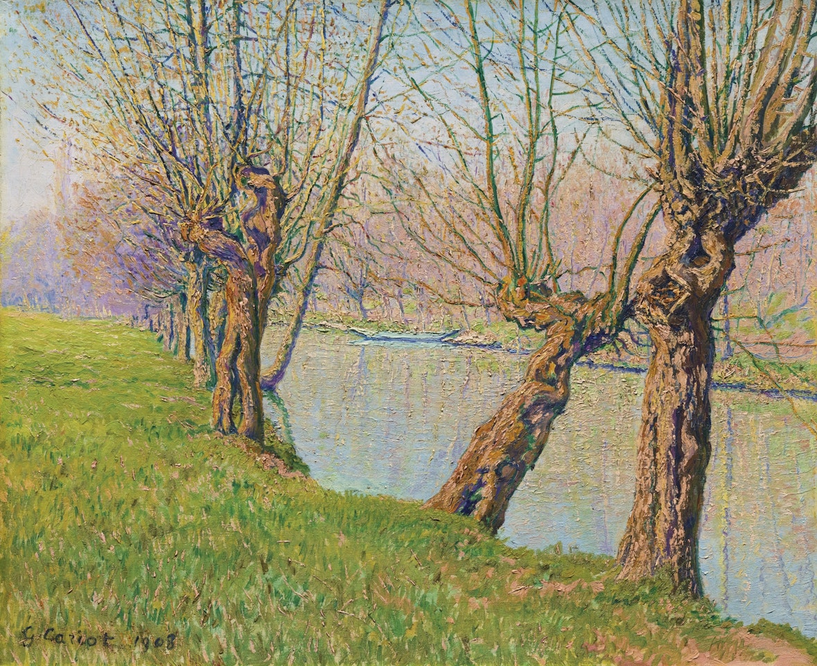 LES SAULES AU BORD DE LA RIVIÈRE by Gustave Cariot