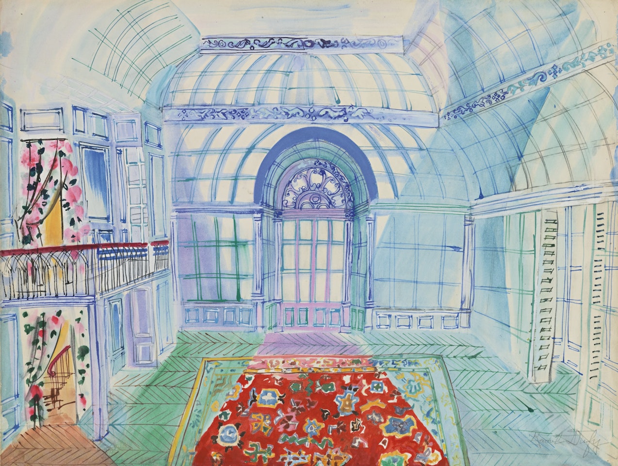LA VERANDA, PROJET DE DÉCOR POUR "LES FIANCES DU HAVRE" by Raoul Dufy