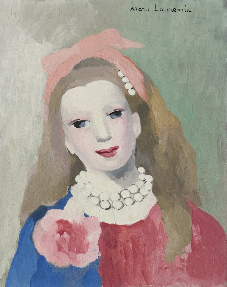 FILLETTE À LA BOUTONNIÈRE FLEURIE by Marie Laurencin