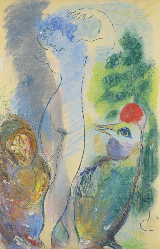 NU AU COQ by Marc Chagall