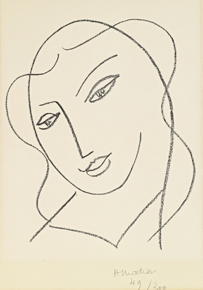 ÉTUDES POUR LA VIERGE, TÊTE VOILÉE: PLATE II (DUTHUIT 640) by Henri Matisse