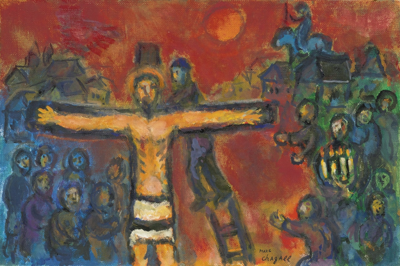 LE CHRIST EN CROIX by Marc Chagall