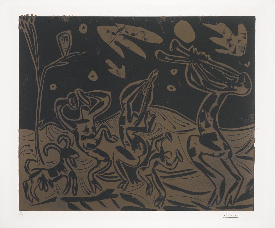 DANSE NOCTURNE AVEC UN HIBOU (B. 936; BA. 1256; PP. L-077) by Pablo Picasso
