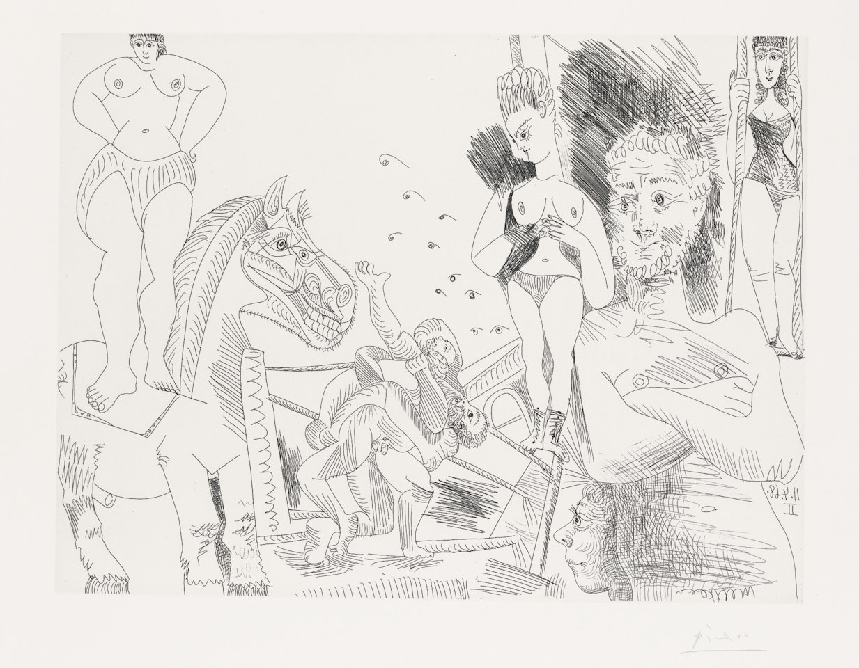 CIRQUE ET CATCH (B., PP.�1505; BA. 1521) by Pablo Picasso