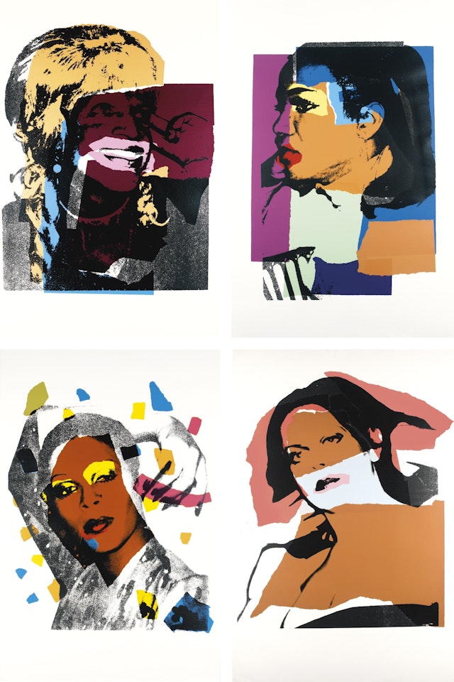 LADIES AND GENTLEMEN: FOUR PLATES (F. & S. II.129, 133, 134, 135) by Andy Warhol