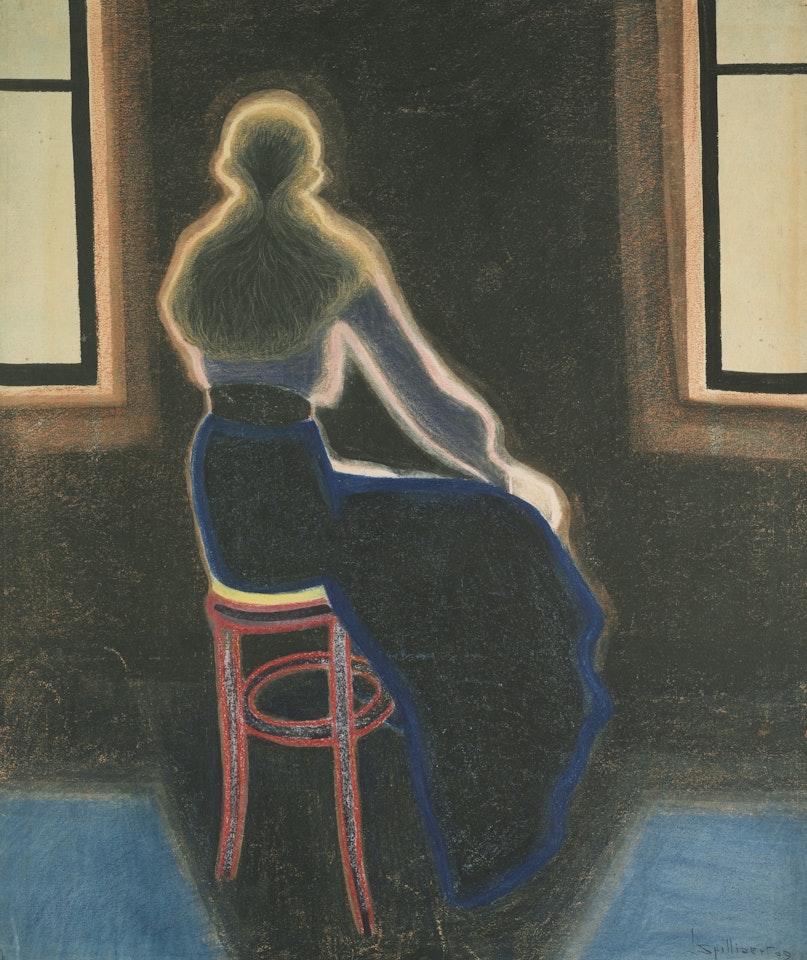 Jeune femme sur un tabouret by Léon Spilliaert