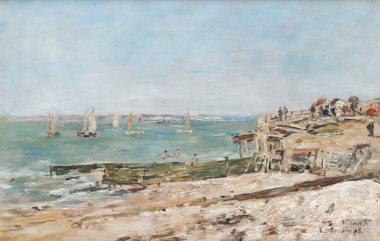 VILLERVILLE, LE RIVAGE by Eugène Boudin
