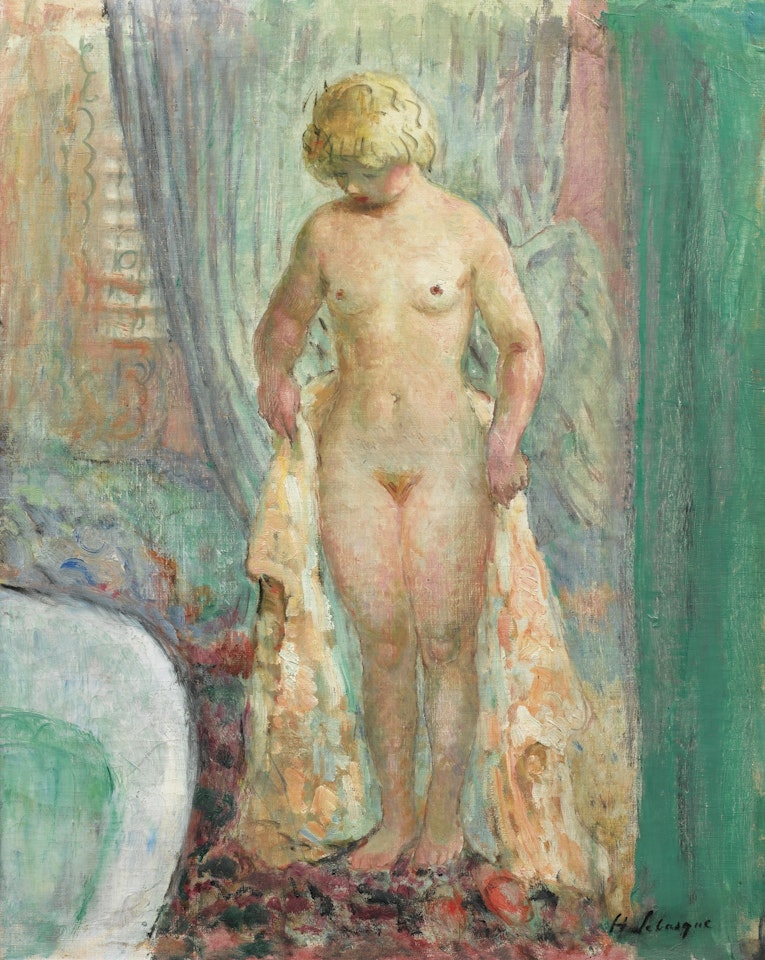 NU BLOND À LA BAIGNOIRE by Henri Lebasque