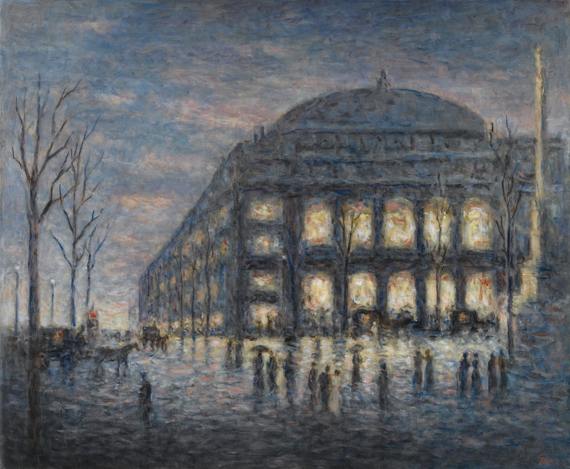 PARIS, LA PLACE DU THÉÂTRE DU CHÂTELET by Maximilien Luce