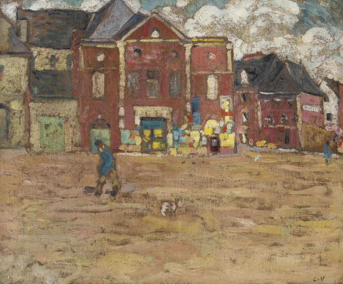 BERNAY, LA PLACE DE L'ABBATIALE by Louis Valtat