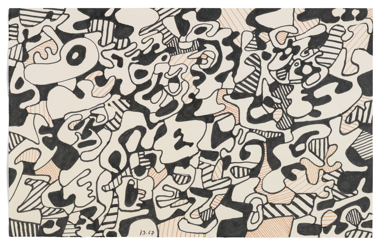 PARADE FUNEBRE POUR CHARLES ESTIENNE: TEXTE LOGOLOGIQUE IX, M.327 by Jean Dubuffet