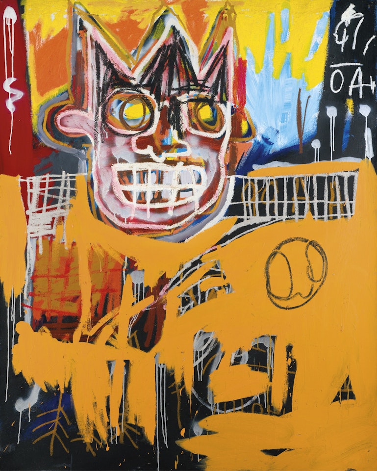 Orange Sports Figure by Jean-Michel Basquiat