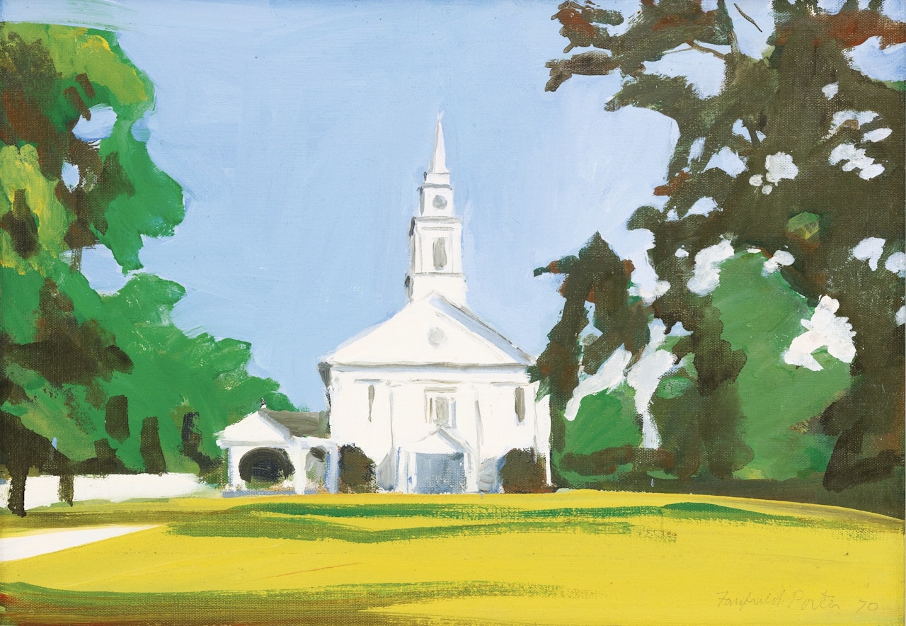 The bridgehampton presbyterian Church by Fairfield Porter