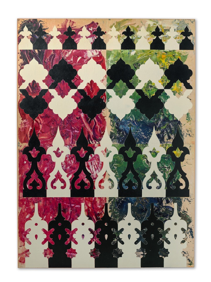 Painting with Row Ornament by Philip Taaffe