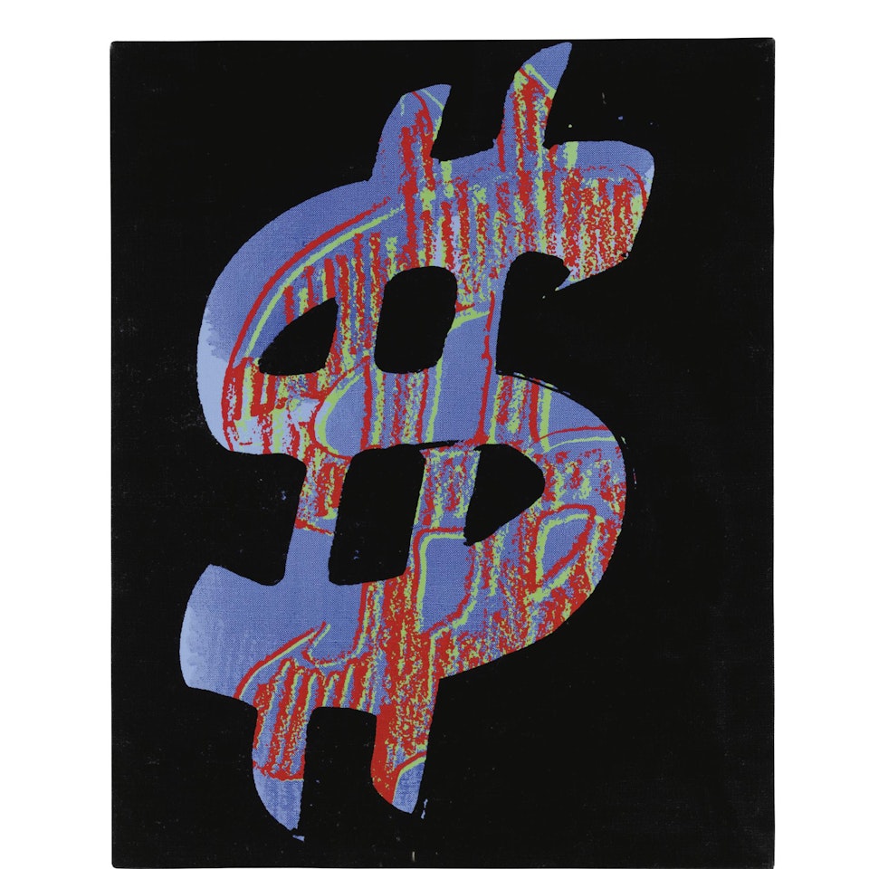 Dollar sign by Andy Warhol