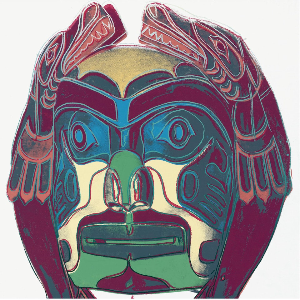 Cowboys and Indians (Northwest Coast Mask) by Andy Warhol