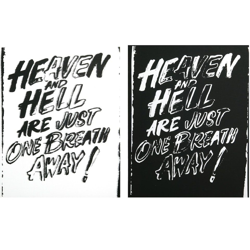 Heaven and Hell are just one breath away by Andy Warhol