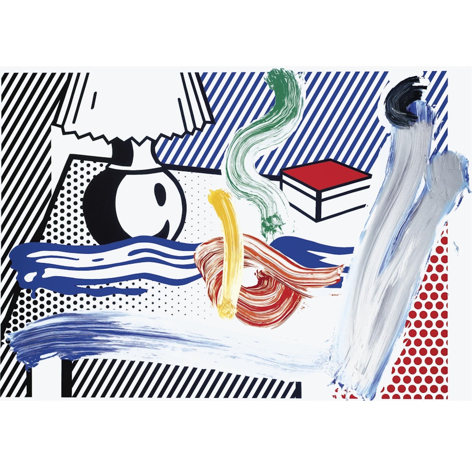Brushstrokes still life with lamp by Roy Lichtenstein