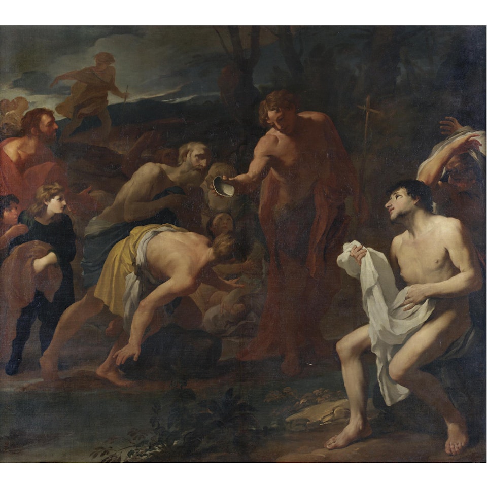 Giovanni Battista Battezza Il Popolo Nel Giordano by Roman School