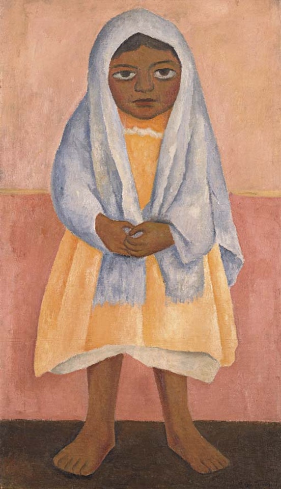 Girl with a gray rebozo by Diego Rivera