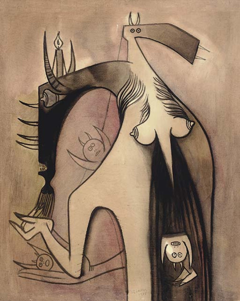 Femme-cheval by Wifredo Lam