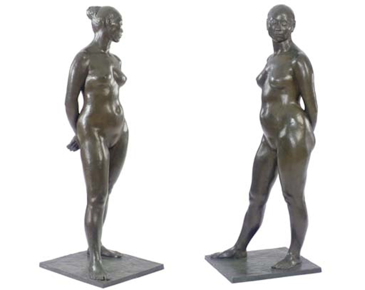 Nude of Victoria standing by Francisco Zuñiga