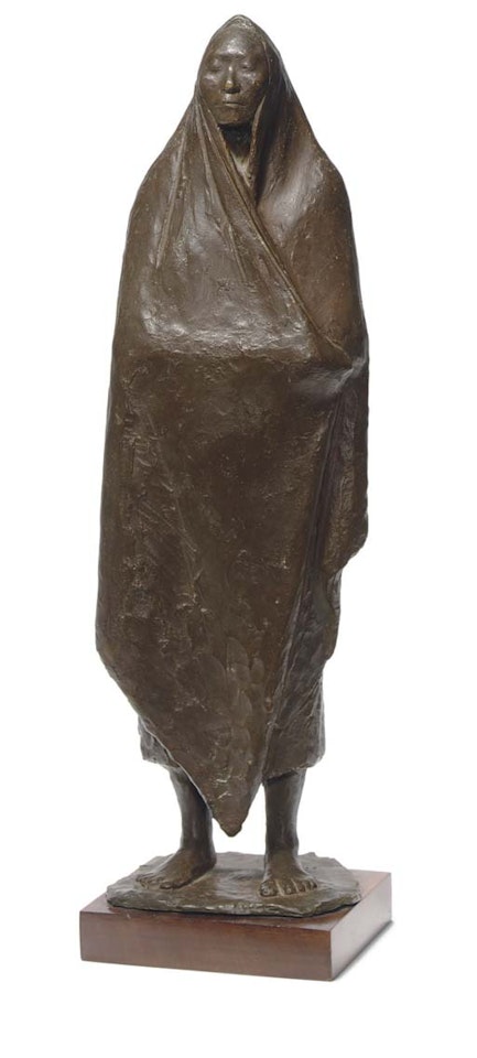 Standing woman with rebozo by Francisco Zuñiga