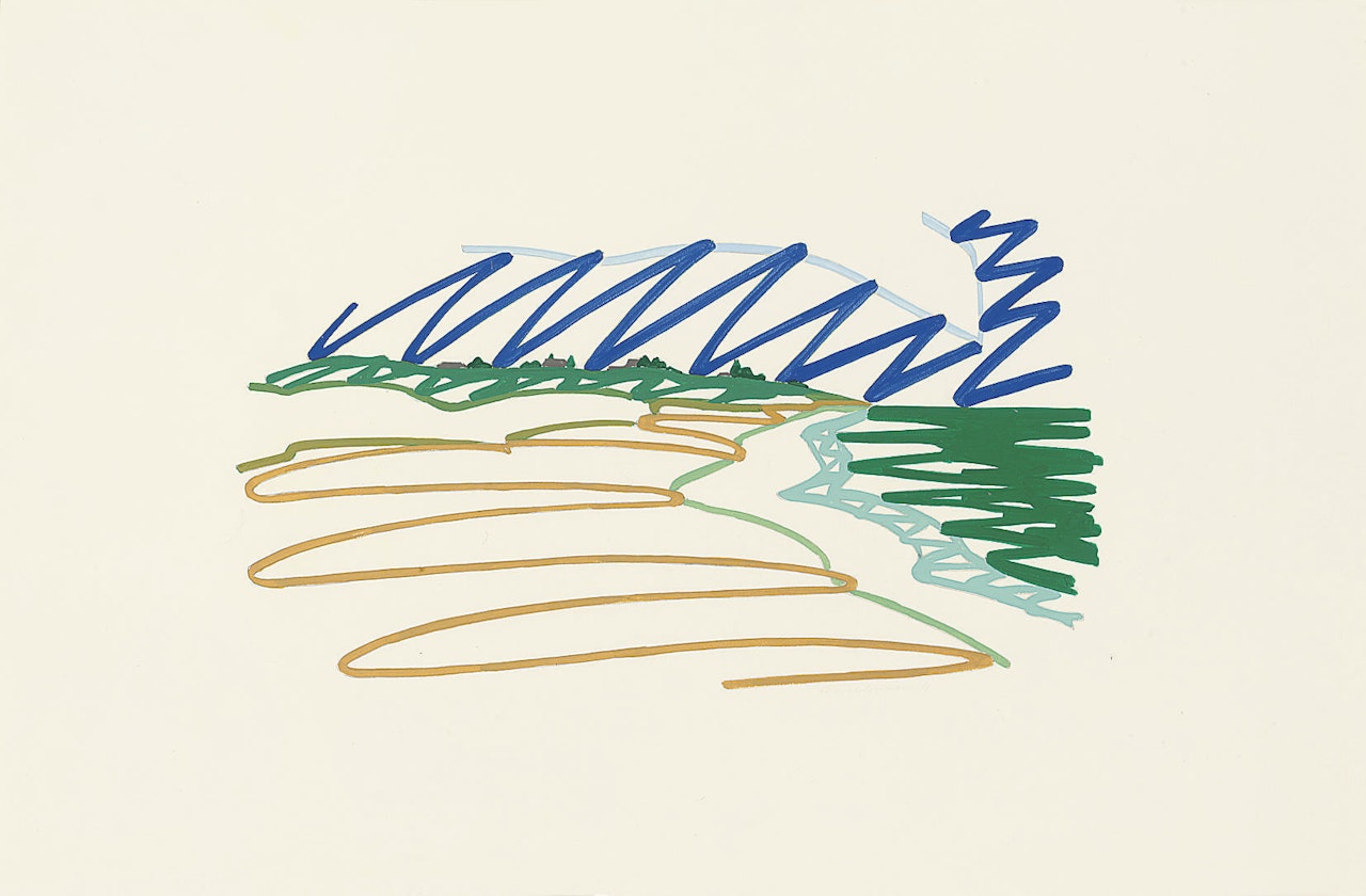 Study for Seascape (Long Beach) (With Sky and Clouds) by Tom Wesselmann