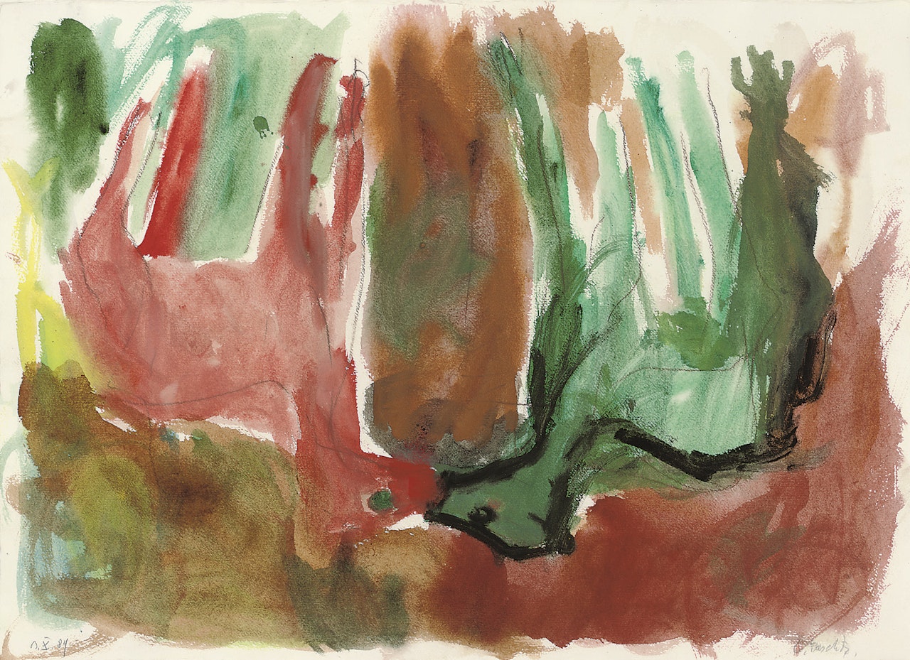 Untitled (Two Deer) by Georg Baselitz