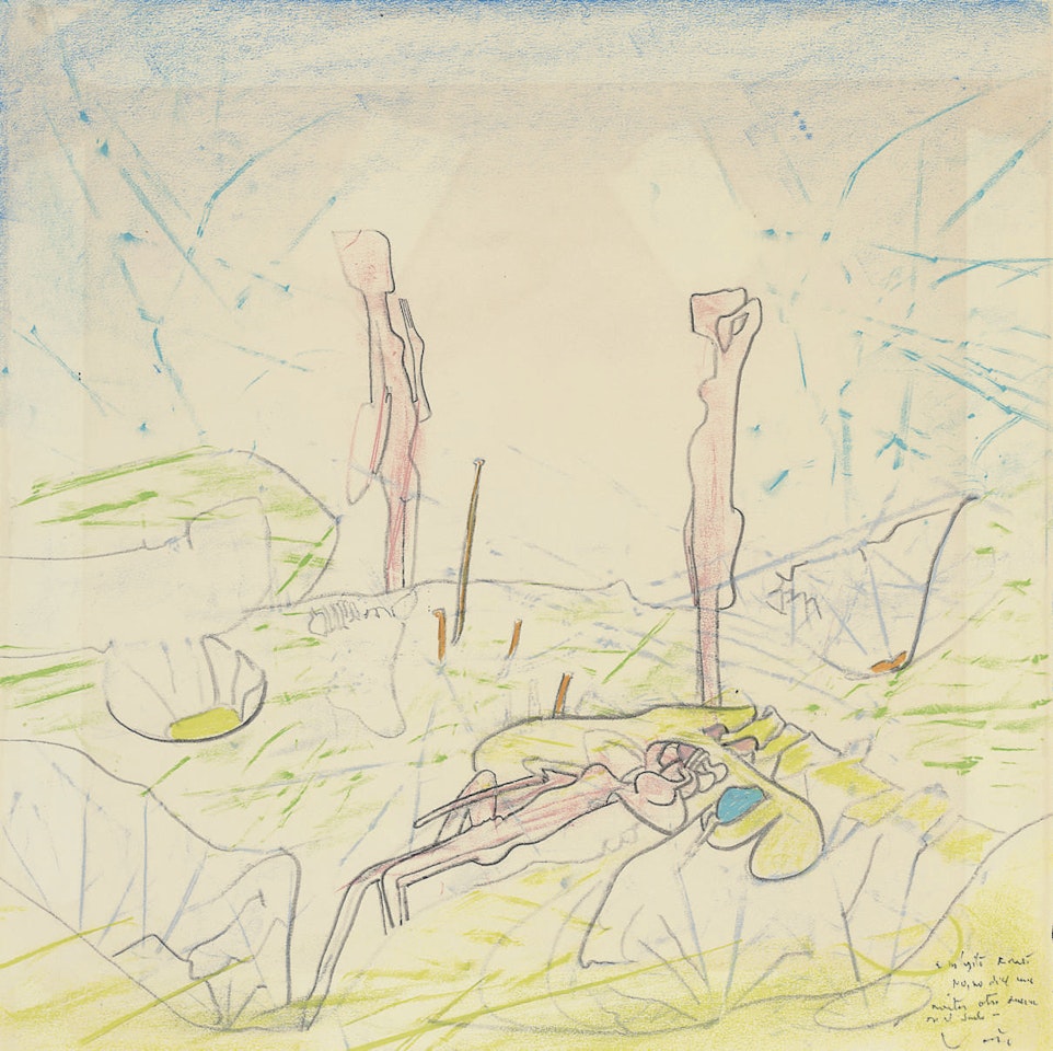 No, no Dice uno Mientras Otro Duerme en el Suelo by Roberto Matta