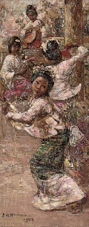 Burmese dancers by Edward Atkinson Hornel