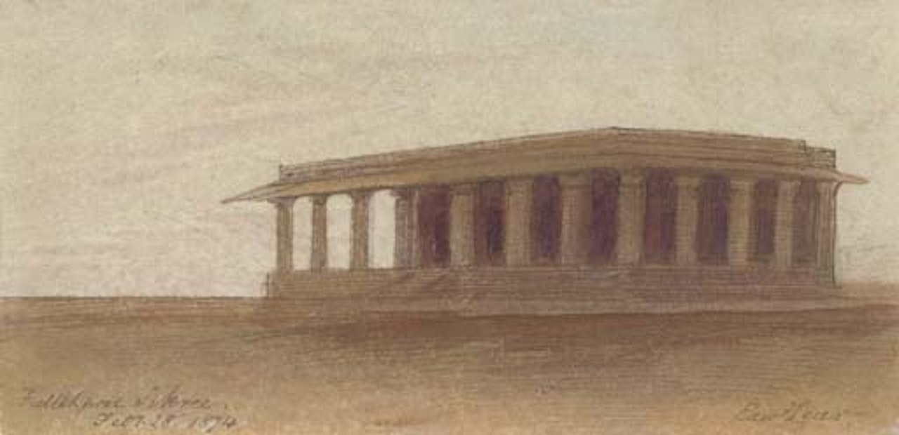 View at Fatehpur Sikri, India by Edward Lear
