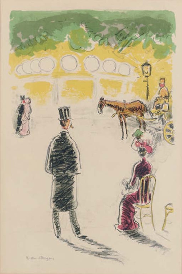 The Carrousel and the Fiacre (Juffermans L27) by Kees van Dongen