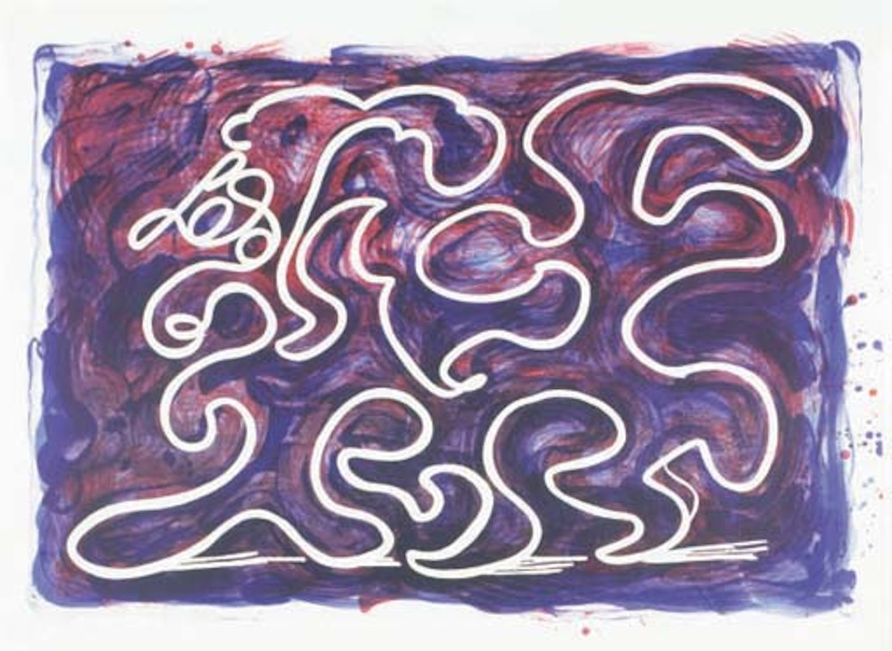 White Lines Dancing in Printing Ink (M.C.A.T. 323) by David Hockney