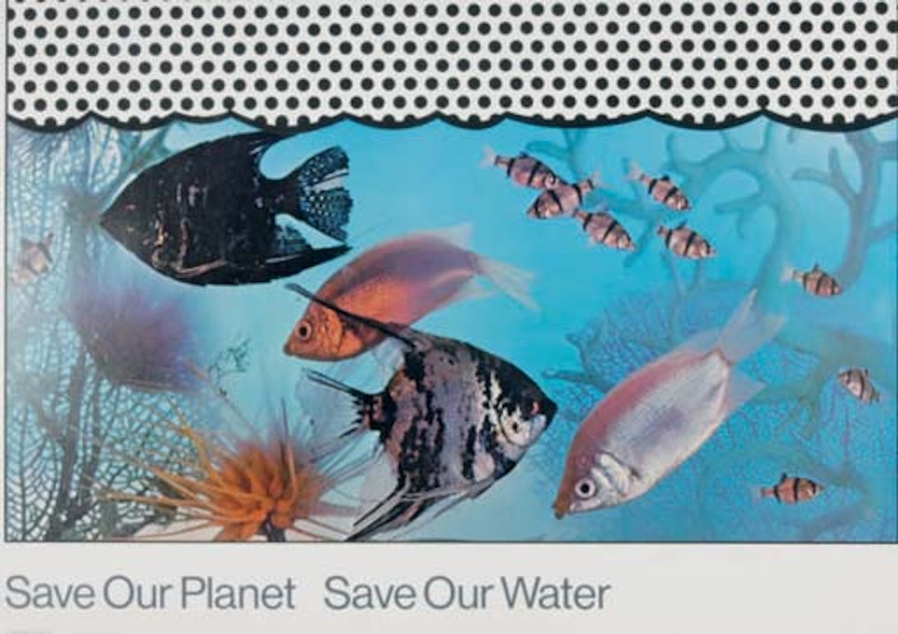 Save Our Planet Save Our Water (C 105) by Roy Lichtenstein