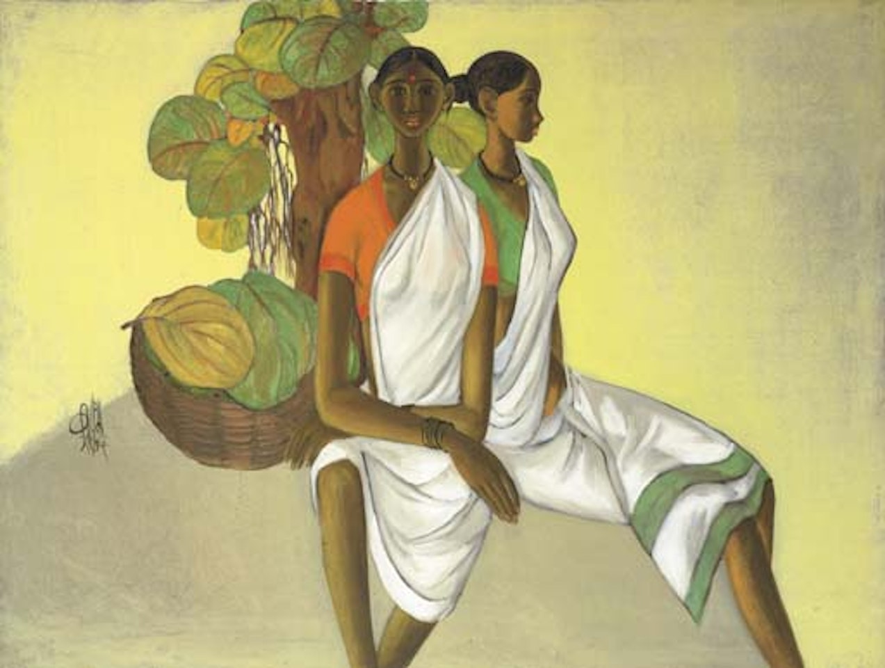 Untitled - two women by B Prabha