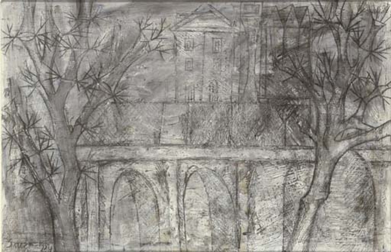 Untitled - landscape by Francis Newton Souza